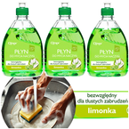 CLINEX PŁYN DO NACZYŃ HAND WASH 500ml KUCHENNY WYDAJNY SKUTECZNY - 3 szt.