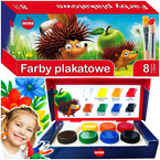 FARBY PLAKATOWE 8 KOLORÓW 20 ML SZKOLNE WYRAZISTE INTENSYWNE MONA MAJEWSKI