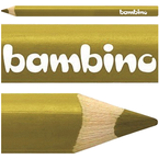 KREDKA BAMBINO TRÓJKĄTNA W DREWNIANEJ OPRAWIE GRUBA JUMBO ZŁOTA