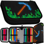 PIÓRNIK DWUKLAPKOWY Z WYPOSAŻENIEM GRA PIXELE DLA FANA MINECRAFTA STARPAK