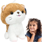 KOTEK PLUSZAK MASKOTKA MIŁY W DOTYKU UROCZY ZWIERZĄTKO 20 cm BRĄZOWY JASNY