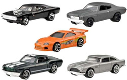 HOT WHEELS SZYBCY I WŚCIEKLI FAST & FURIOUS ZESTAW PIĘCIU SAMOCHODZIKÓW 