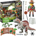 PLAYMOBIL DINO RISE PUŁAPKA NA DINOZAURA SPINOZAUR KŁUSOWNIK KLOCKI 