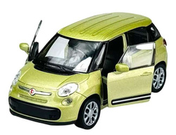 FIAT 500L 2013 ZŁOTY METALOWY MODEL SAMOCHODZIK KOLEKCJONERSKI WELLY