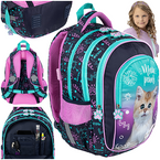 PLECAK SZKOLNY 4-KOMOROWY MAJEWSKI MY LITTLE FRIEND KITTY PARTY KOTEK