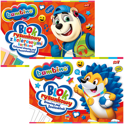 WYPRAWKA SZKOLNA BAMBINO XXL DUŻY ZESTAW BLOKI ZESZYTY FARBY KLEJ + GRATISY