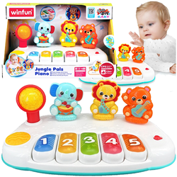 PIANINKO INTERAKTYWNE EDUKACYJNE ZE ZWIERZĄTKAMI JUNGLE PALS MELODIE WINFUN