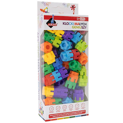 KLOCKI MAŁYCH GENIUSZY KONSTRUKCYJNE EDUKACYJNE ŚRUBKI 65 ELEMENTÓW ASKATO