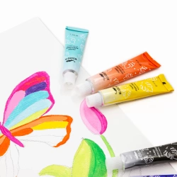 FARBY AKRYLOWE SZKOLNE DO MALOWANIA INTENSYWNE 12 KOLORÓW 12ml - KIDEA 