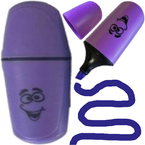 ZAKREŚLACZ NEONOWY Z MINKĄ ASTRA ŚCIĘTY PŁASKI EMOTKA BUŹKA