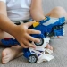 MOTOZAURY DINOZAUR TRANSFORMUJĄCY VTECH TERIZINOZAUR OXOR SAMOCHÓD POLICJA