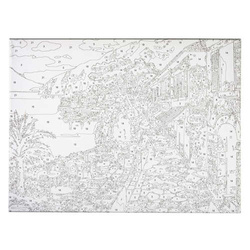 PŁÓTNO MALARSKIE ZE SZKICEM NUMEROWANE FARBY ŁĄKA