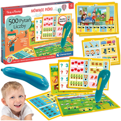MÓWIĄCE PIÓRO 500 PYTAŃ LICZBY INTERAKTYWNA GRA EDUKACYJNA CLEMENTONI
