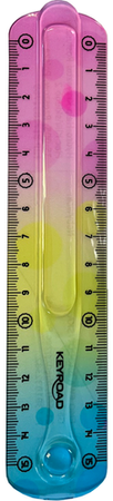 LINIJKA ELASTYCZNA TĘCZOWA 15 CM KEYROAD RAINBOW 