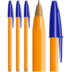 DŁUGOPIS BIC ORANGE FINE 0,8mm Z ZATYCZKĄ ORYGINALNY NIEBIESKI - 3 sztuki