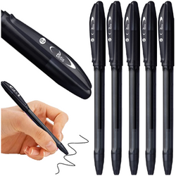 DŁUGOPIS CZARNY Z WKŁADEM OLEJOWYM IGŁOWA KOŃCÓWKA 0,7mm TETIS - 5 szt.