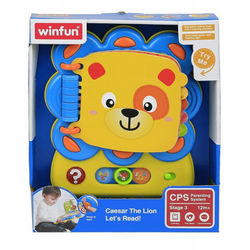 INTERAKTYWNA KSIĄŻECZKA EDUKACYJNA LWIE ZAGADKI MÓWIĄCA PO POLSKU WINFUN