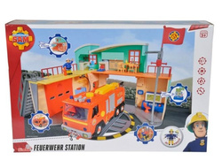 STRAŻAK SAM DUŻA STACJA RATUNKOWA REMIZA I FIGURKA