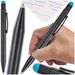 DŁUGOPIS Z GUMKĄ RYSIKIEM DO EKRANÓW PENMATE BLACK TOUCH NIEBIESKI WKŁAD