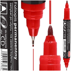 MARKER PERMAMENTNY DO PŁYT CD/DVD DWUSTRONNY FOLIOPIS CZERWONY TO-321 TOMA