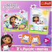 KOCI DOMEK GABI PUZZLE 2w1 + GRA MEMORY MEMOS UKŁADANKA 102 EL. TREFL