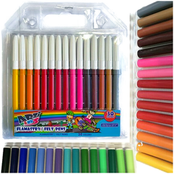 FLAMASTRY PISAKI 30 KOLORÓW ARTI KIDS SZKOLNE INTENSYWNE ŻYWE GRANIT