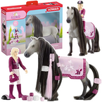 SCHLEICH HORSE CLUB KOŃ KONIK Z WŁOSAMI DO STYLIZACJI SOFIA I DUSTY FIGURKI