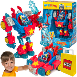 SUPER THINGS ROBOT POJAZD 2w1 TURBO WARRIOR POWER FIGURKA + TORBA LEGO