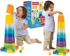 WIEŻA Z PIŁECZKAMI TĘCZOWA PIRAMIDKA DO UKŁADANIA SORTER 65 cm WINFUN