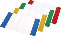 OKŁADKA NA ZESZYT KSIĄŻKĘ A5 PVC 10SZT KOLOROWE BRZEGI PANTA PLAST