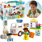 LEGO DUPLO KARETKA Z KIEROWCĄ AMBULANS POGOTOWIE RATOWNIK DUŻE KLOCKI 10447