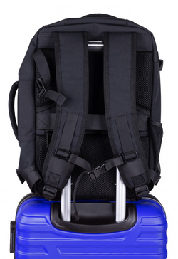 PLECAK NA LAPTOPA DONAU TRAVEL WARSAW 23L USB+KABEL CZARNY NIEPRZEMAKALNY