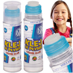 KLEJ SZKOLNY W PŁYNIE Z APLIKATOREM TRANSPARENTNY 125 ml ASTRA - 2 sztuki