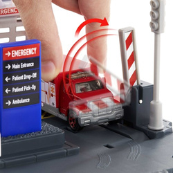 MATCHBOX ACTION DRIVERS SZPITAL HELIKOPTER RATUNKOWY AMBULANS KARETKA AUTO