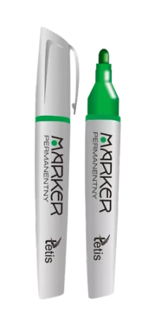 MARKER PERMAMENTNY WODOODPORNY 3mm ZIELONY KOŃCÓWKA STOŻKOWA TETIS
