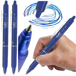 DŁUGOPIS ŚCIERALNY PIÓRO KULKOWE PILOT FRIXION CLICKER 0.7mm NIEB. - 2 szt.