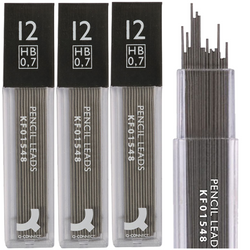 WKŁADY DO OŁÓWKA AUTOMATYCZNEGO GRAFITY HB 0.7mm 36 szt. Q-CONNECT - 3 op.