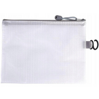 TECZKA WINYLOWA B6 Z SUWAKIEM WZMACNIANA BIAŁO-SZARA M&G