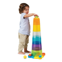 WIEŻA Z PIŁECZKAMI TĘCZOWA PIRAMIDKA DO UKŁADANIA SORTER 65 cm WINFUN