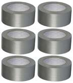 TAŚMA NAPRAWCZA SUPERWYTRZYMAŁA Q-CONNECT DUCT SREBRNA 48mm x 25m - 6 SZTUK