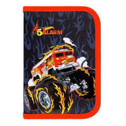 PIÓRNIK SZKOLNY DWUKLAPKOWY MAJEWSKI HOT WHEELS SAMOCHÓD MONSTER TRUCK
