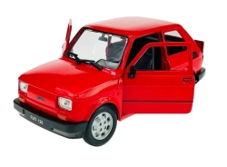 AUTO SAMOCHÓD FIAT 126P MALUCH METALOWY KOLEKCJONERSKI WELLY 1:21 CZERWONY
