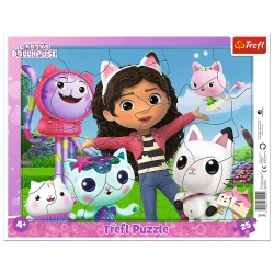 PUZZLE RAMKOWE 25 KOCI DOMEK GABI POZNAJ GABI UKŁADANKA 31415 TREFL