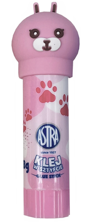 KLEJ SZKOLNY W SZTYFCIE Z FIGURKĄ 8g ZWIERZĄTKA ZMYWALNY ASTRA - 3 sztuki