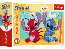 PUZZLE MINI 54 ELEMENTY STITCH I JEGO ŚWIAT UKŁADANKA TREFL 19813