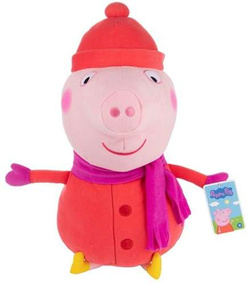 MASKOTKA DUŻA CZERWONA ŚWINKA PEPPA 50 CM - SAMBRO