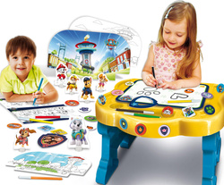 PSI PATROL KREATYWNE BIURKO STOLIK EDUKACYJNY GRY KOLOROWANKI LISCIANI