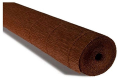 KREPINA WŁOSKA 568 BIBUŁA MARSZCZONA 50x250cm 180g CIEMNA BRĄZOWA