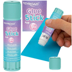 KLEJ W SZTYFCIE KEYROAD PVP 9g PASTEL ZMYWALNY SZKOLNY BIUROWY