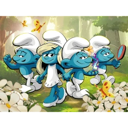 PUZZLE 30 ELEMENTÓW SMERFY - SMERFNE PRZYGODY UKŁADANKA TREFL 18317